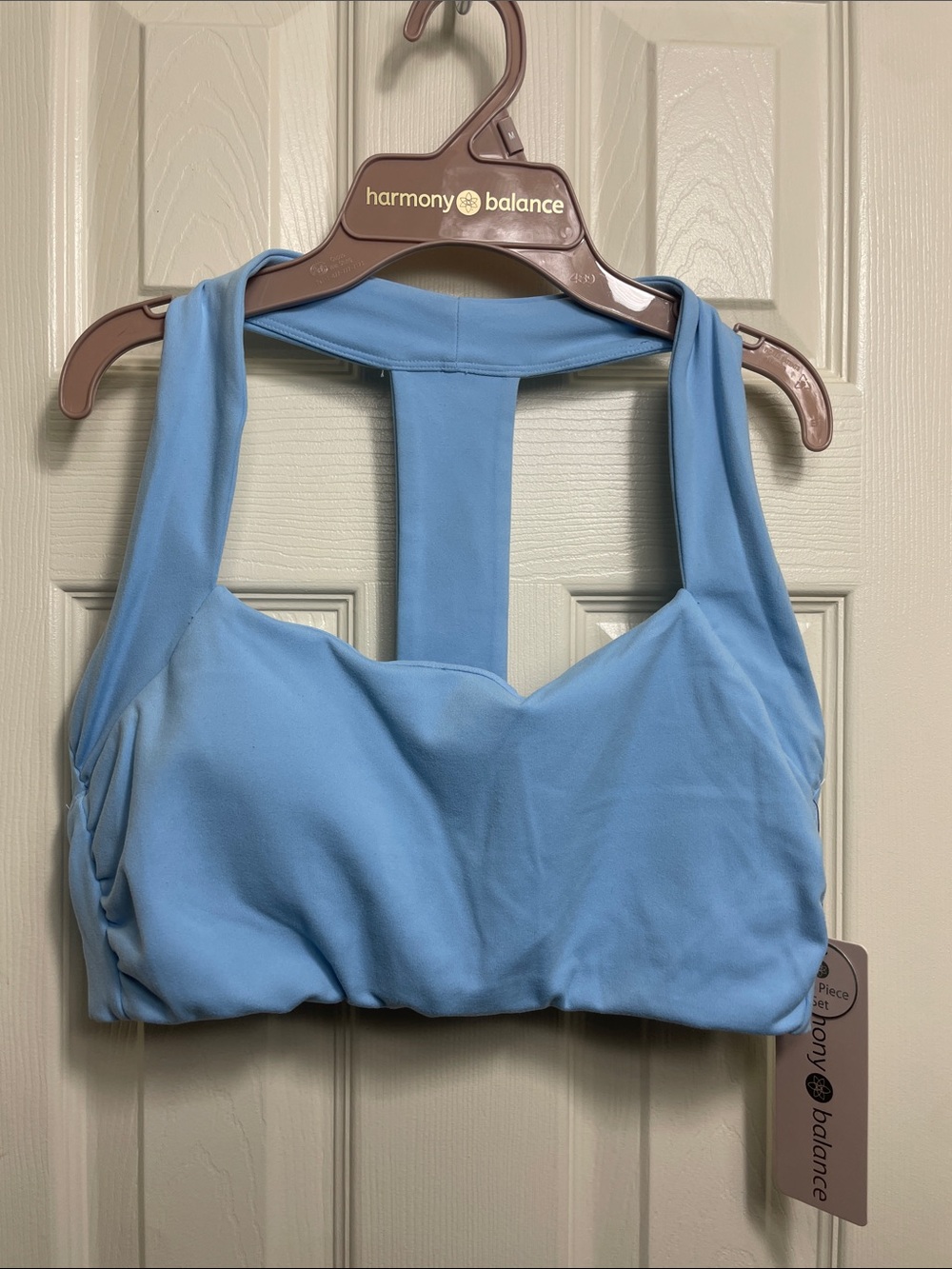 Harmony and balance Light Blue Sports Bra NWT